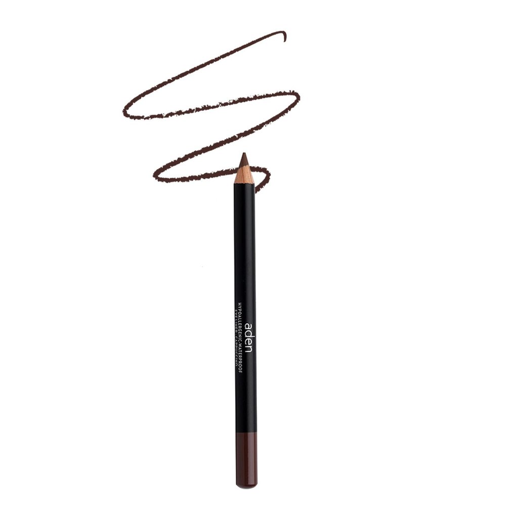 ADEN Eyeliner Pencil  Durable  Hypoallergenic & Waterproof  Oil free and Highly Pigmented (05 CAPPUCCINO)