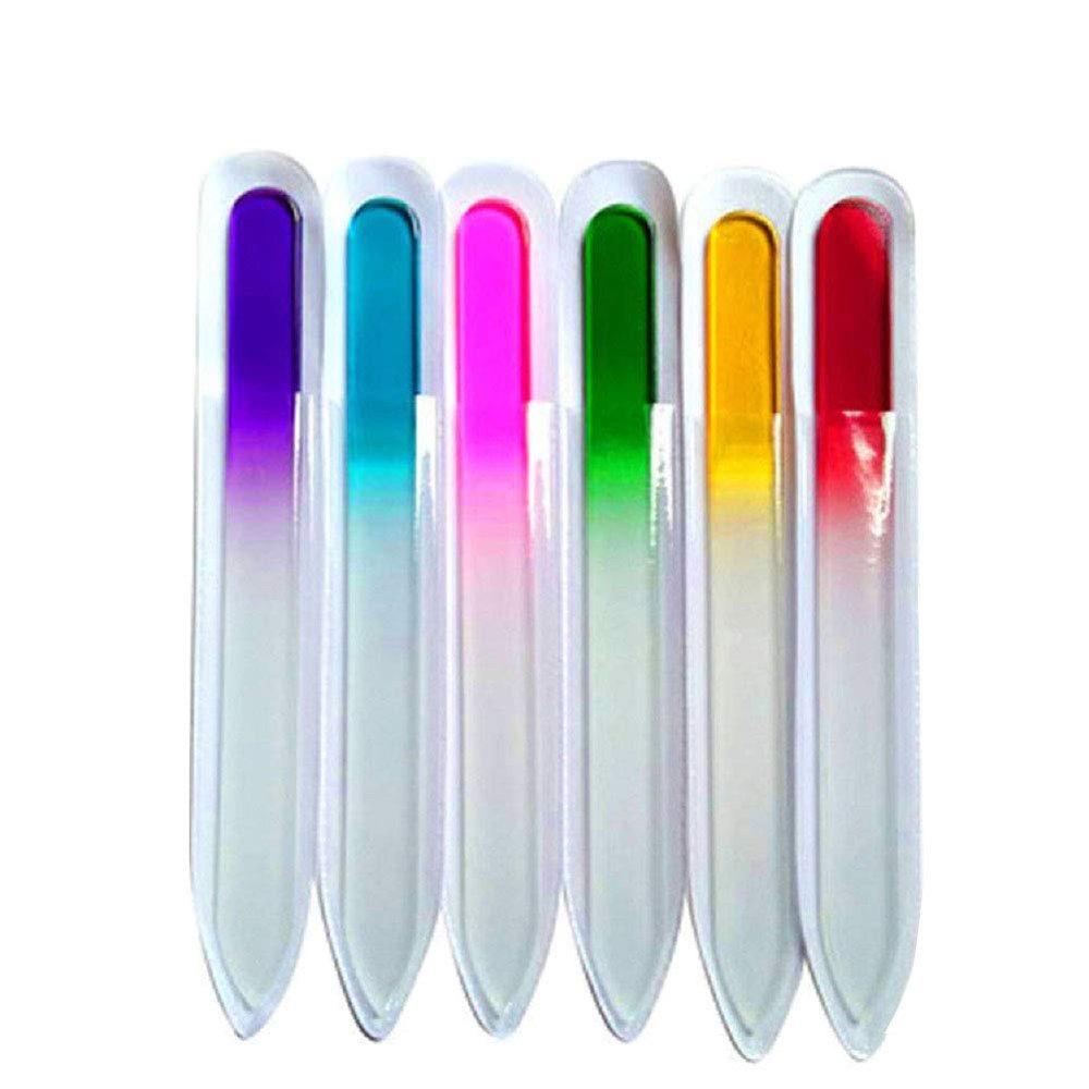 HugeStore 10 Pcs Glass Nail File Manicure Nail Care Fingernail File Professional Nail Art Tool