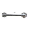 18" Galvanized Pipe ADA Compliant Grab bar Pipe Bathroom handrails - Industrial Pipe Handicap Pull bar/Handle for Commercial, Restaurant restrooms view 1