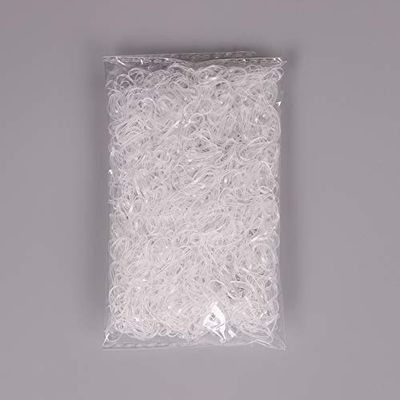 1000pcs Hair Accessories Mini Braid Plaits Elastic Tie Band Ponytail Holder Elastic Rubber Clear White Accessories Girl