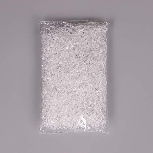 1000pcs Hair Accessories Mini Braid Plaits Elastic Tie Band Ponytail Holder Elastic Rubber Clear White Accessories Girl