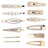 12PCS Elegant Hairpins Hair Accessory Artificial Pearl Gold Alloy Barrettes Hair Clip Bobby Pins - Women Lady Fashion Sweet Side Clip Hairpin for Wedding Bridal (A#) view 1