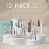 Manicure Set Women and Men 12-Piece Professional Grooming Kit with Premium Tools, Genuine Leather Case, and exclusive Glass Nail File for Hand & Foot Care, German Quality view 3