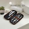 Manicure Set Solingen Made in Germany - 7 Piece Exclusive Finger & Toe Nail Clippers Kit for Women and Men in Real Leather Case, Color Brown view 2