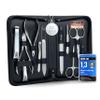 Manicure Set Women and Men  12-Piece Professional Grooming Kit with Premium Tools, Genuine Leather Case, and Exclusive Glass Nail File for Hand & Foot Care, German Quality view 1