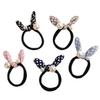 10Pcs Artificial Pearl No Damage Hair Scrunchies Hair Ropes Elastic Rubber Band with Bunny Ears Hair Bands Seamless Hair Ties Hair Accessories for Women Ponytail Holder (Random Color) (B#) view 1