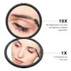 Benbilry Compact Travel Makeup Mirror with 10X Magnification for Purses, 4 Inch Double Sided Portable Folding Small Pocket Mirror Black view 2