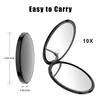 Benbilry Compact Travel Makeup Mirror with 10X Magnification for Purses, 4 Inch Double Sided Portable Folding Small Pocket Mirror Black view 3