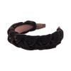 Anna Fashion Headband, Velvet, Braid 1.5" Wide Brown view 1