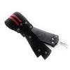 G.B.S Leather Strop, Barber's Razor Strop, Dual Straps with Swivel Clip, Black with Red Strip view 1