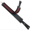 G.B.S Leather Strop, Barber's Razor Strop, Dual Straps with Swivel Clip, Black with Red Strip view 2