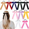 10Pcs Bow Hair Tie Velvet Elastics Hair Scrunchie Bobbles Hair Bands Scrunchy Hair Rope Long Hair Bow Ponytail Holder Accessories for Women Girls Small Ribbon view 1