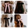 10Pcs Bow Hair Tie Velvet Elastics Hair Scrunchie Bobbles Hair Bands Scrunchy Hair Rope Long Hair Bow Ponytail Holder Accessories for Women Girls Small Ribbon view 3