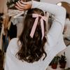 10Pcs Bow Hair Tie Velvet Elastics Hair Scrunchie Bobbles Hair Bands Scrunchy Hair Rope Long Hair Bow Ponytail Holder Accessories for Women Girls Small Ribbon view 4