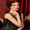 BABEYOND 1920s Flapper Headband Feather Beaded Headpiece Roaring 20s Great Gatsby Hair Accessory for Party (Black) view 2