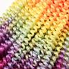 2 Pack Spring Twist Ombre Colors Bomb Twist Crochet Braids 8 inch Fluffy Soft Jamaican Bounce Synthetic Braiding Hair Extensions 30Strands/pack (8", Rainbow) view 4