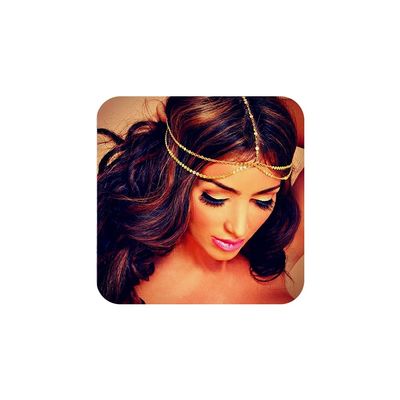 Denifery Bridal Boho Gold Head Chain Bridal Headpiece Bohemian Wedding Hair Accessories
