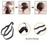6Pcs Black Resin Double-end Hook Hair Bun Makers Foldable Anti-slip Hair Donut Shapers Hair Roll-up Updo Braiding Tools Insert Pads Holders for Women Girls Hair Styling view 3