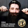 Dubs Was Here Mustache Wax Strong Hold | Competition Style Firm Stache Wax | Non-Greasy Grooming Gift for Men | Sandalwood/Bergamot Citrus Wood Scent | 1 oz Tin | Made in USA view 2