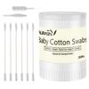 Baby Cotton Swabs, Paper Sticks Cotton Buds for Baby Ear Nose Clean-200Pcs(Spiral and Pointed) view 1