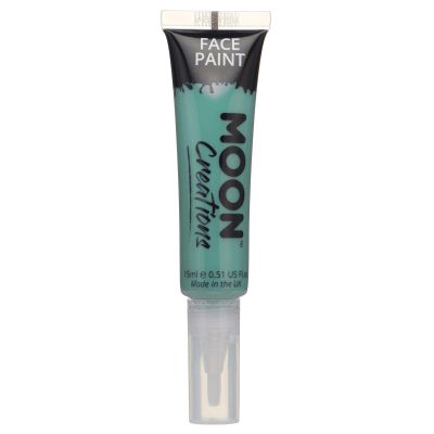 Face & Body Paint with Brush Applicator by Moon Creations - 0.50fl oz - Turquoise