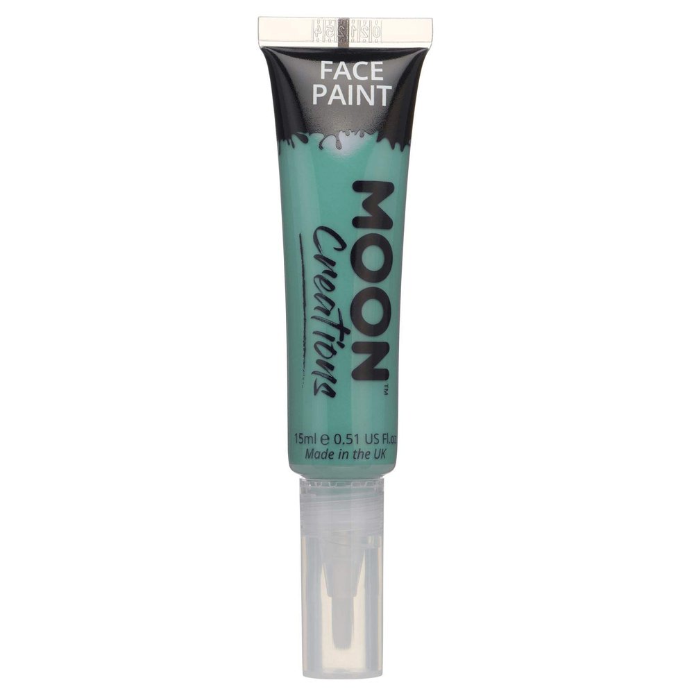 Face & Body Paint with Brush Applicator by Moon Creations - 0.50fl oz - Turquoise