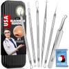 Cbiumpro 6 Pack Blackhead Remover Tools, Pimple Popper Tool Kit, Professional Blackhead Extractor for Zit, Acne, Whitehead, Comedone on Nose - with Case view 1