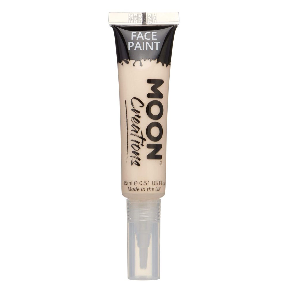 Face & Body Paint with Brush Applicator by Moon Creations - 0.50fl oz - Pale Skin