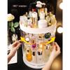 Acrylic Clear Makeup Organizer Turntable, Dust-Proof 360 Rotating Cosmetic Organizer Storage Rack, Lipstick Skin Care Organizer Countertop view 2