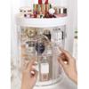 Acrylic Clear Makeup Organizer Turntable, Dust-Proof 360 Rotating Cosmetic Organizer Storage Rack, Lipstick Skin Care Organizer Countertop view 4