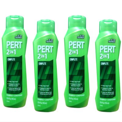 Pert Plus Medium Conditioning Formula 2 in 1 Shampoo Conditioner for Normal Hair Unisex 25.4 Oz - Pack of 4