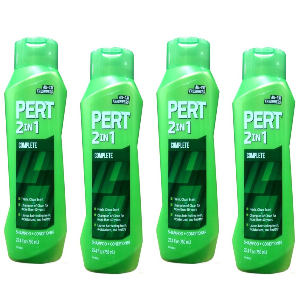 Pert Plus Medium Conditioning Formula 2 in 1 Shampoo Conditioner for Normal Hair Unisex 25.4 Oz - Pack of 4