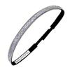 Sweaty Bands Womens Girls Headband - Non-Slip, Velvet-Lined Sparkly Hairband - Bling It Brilliant Moves Gunmetal 3/8-Inch view 1