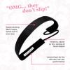 Sweaty Bands Womens Girls Headband - Non-Slip, Velvet-Lined Sparkly Hairband - Bling It Brilliant Moves Gunmetal 3/8-Inch view 4