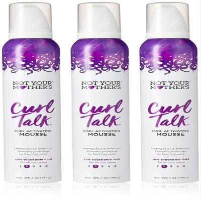 Not Your Mothers Curl Talk Curl Activating Mousse 7 Ounce (3 Pack)