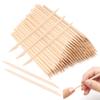 4.5 Inch Orange Wood Sticks for Nails, AHIER 100PCS Wooden Cuticle Pusher Sticks Double Head Functional Manicure Tools view 1