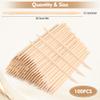 4.5 Inch Orange Wood Sticks for Nails, AHIER 100PCS Wooden Cuticle Pusher Sticks Double Head Functional Manicure Tools view 2