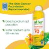 Alba Botanica Sunscreen Spray for Face and Body, Broad Spectrum SPF 70 Sunscreen, Hawaiian Coconut, Water Resistant and Biodegradable, 5 fl. oz. Bottle view 2