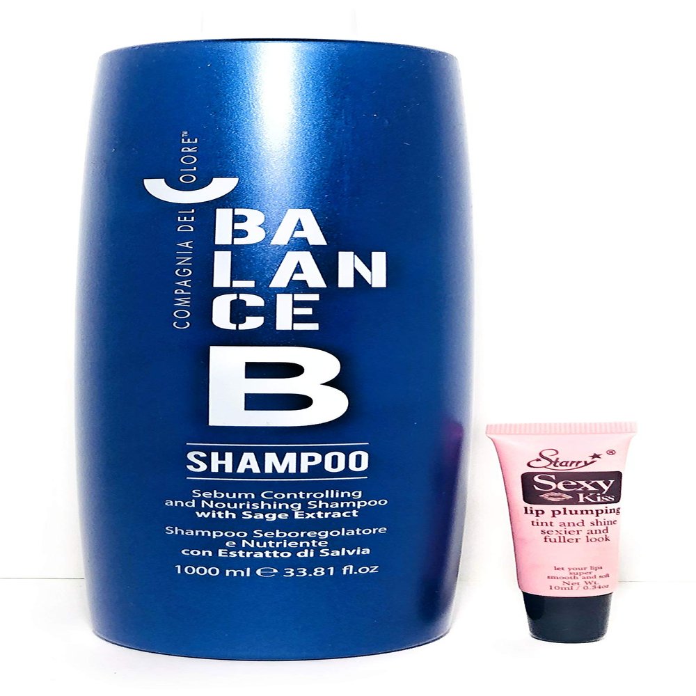 Compagnia Del Colore Balance Shampoo with Safe Extract - Free Starry Lip Plumping Gloss 10ml (1000ml/33.8oz)