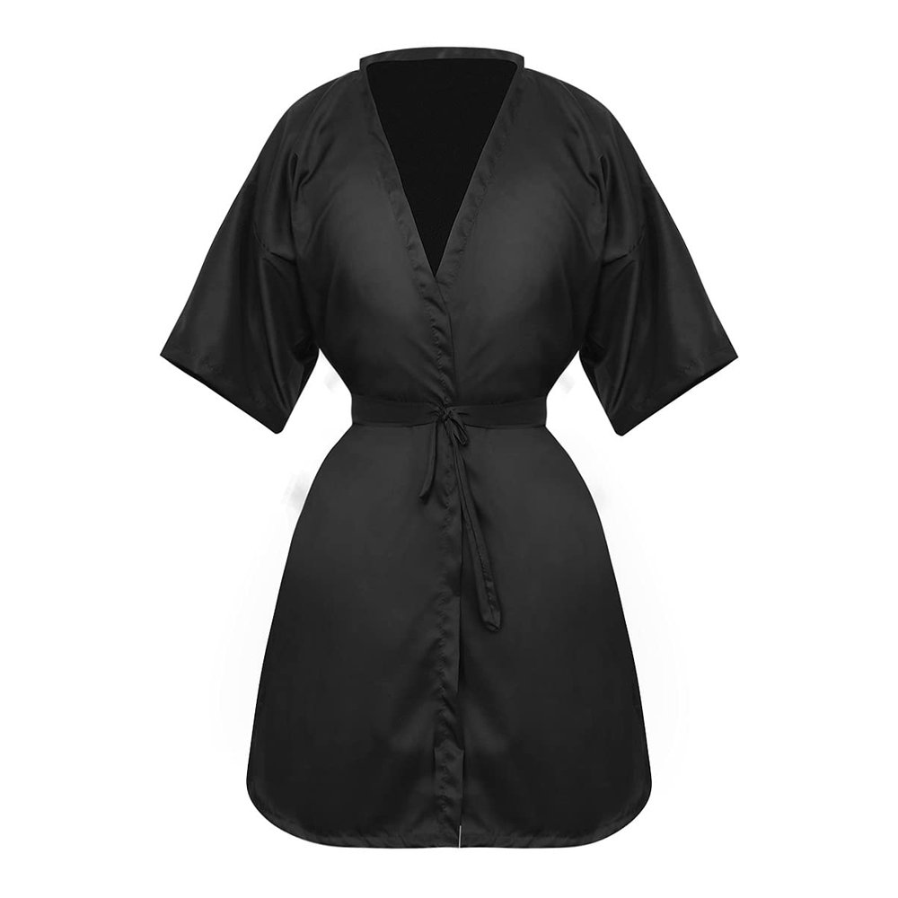 1PC Hair Cutting Salon Cape Hair Salon Nylon Cape Nylon Washing Makepu Comb-Out for cut Styling Makeup (Black)