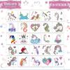 Unicorn Temporary Tattoos for Kids Birthday Party Unicorn Party Supplies Girls Boys Party Favors - 25PCS 2.5" X 2.5" view 1