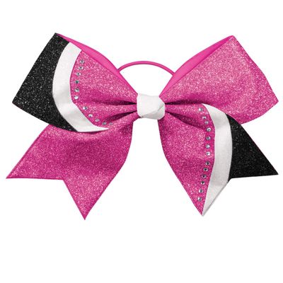 chass Rhinestone Swish Performance Hair Bow - Glitter/Fuchsia