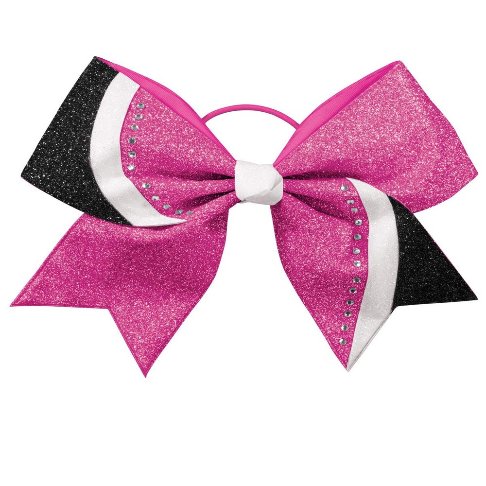 chass Rhinestone Swish Performance Hair Bow - Glitter/Fuchsia