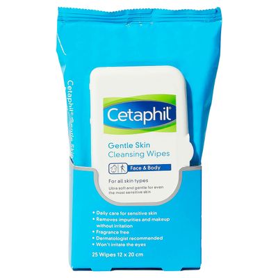Gentle Skin Cleansing Cloths - Sensitive Skin by Cetaphil for Unisex - 25 Pc Towelettes