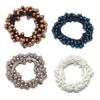 Set of 4 Imitation Pearl Elastics Hair Tie Ponytail Holders Hair Accessories Headdress Women Lady Hair Rope Scrunchie Hair Band (B#) view 1