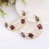 3 Pcs Women Lady Imitation Pearl Rhinestone Alloy Barrettes Moon Hair Clips Bobby Pins Shaped Side Clamp Clip Hair Accessories view 4