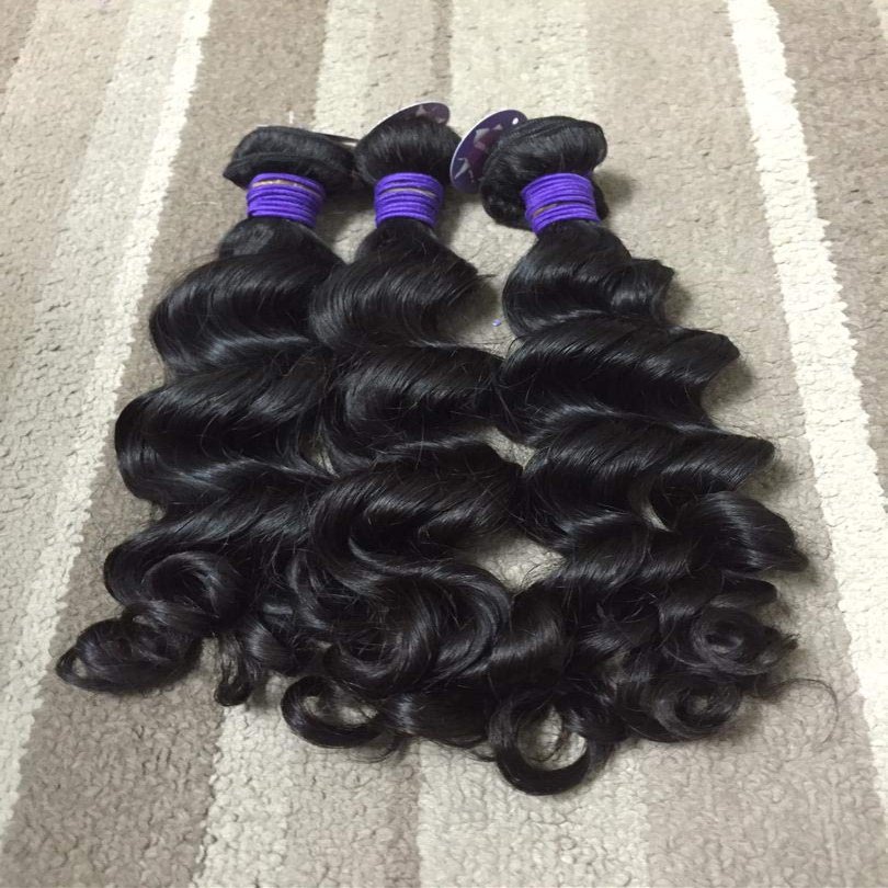Virgin Hair bundles with closure (loose wave)