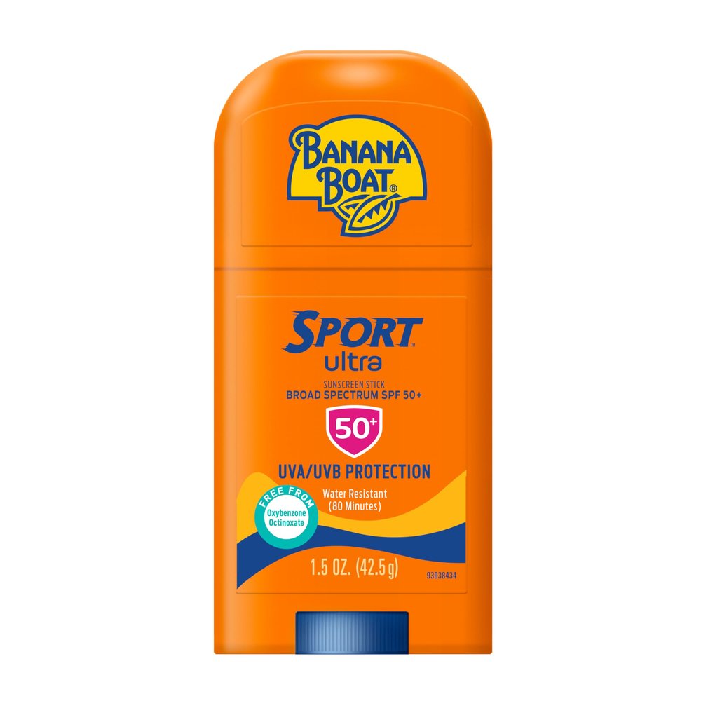 Banana Boat Sport Ultra Sunscreen Stick SPF 50, 1.5oz | Travel Size Sunscreen, Mini SPF Stick Sunblock, Oxybenzone Free, 1.5oz