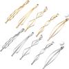 10 Pieces Geometric Metal Hair Clips and Barrettes for Women - Hair Styling Pins, Minimalist Wedding Accessories and Headwear (Gold, Silver) view 1