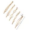 10 Pieces Geometric Metal Hair Clips and Barrettes for Women - Hair Styling Pins, Minimalist Wedding Accessories and Headwear (Gold, Silver) view 2